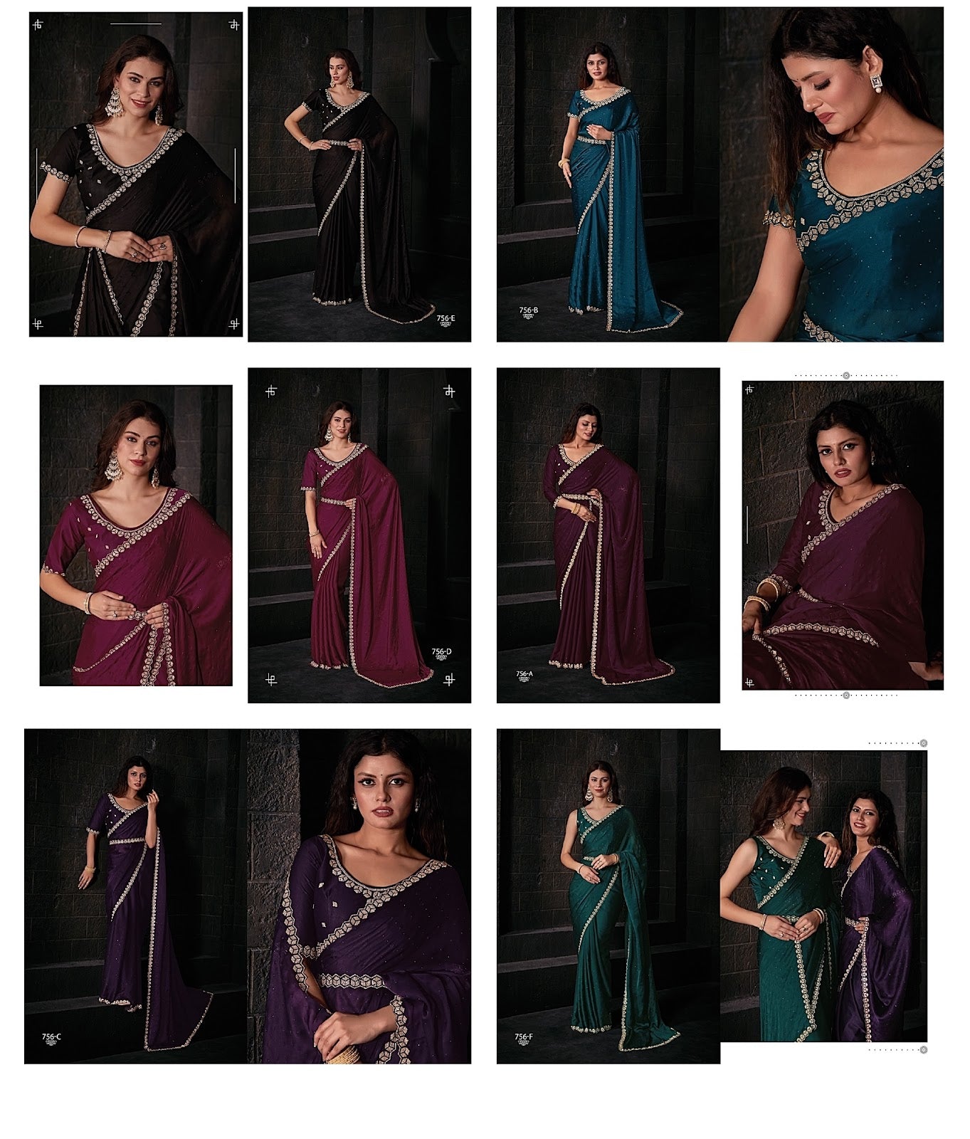 756 Mehek Satin Georgette Sarees