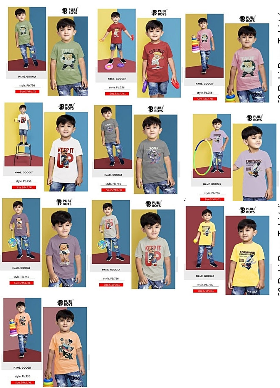 756 Pubj Imported Boys Tshirt Wholesale Rate