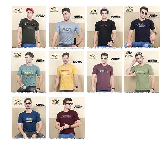 768 Red Cool Mens Tshirts Exporter Gujarat
