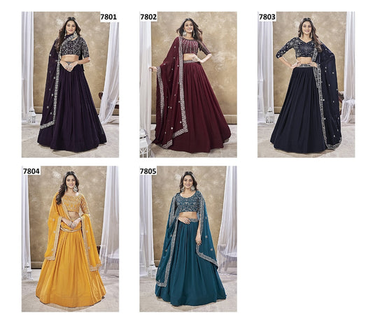 Riwayat Aahvan Designs Faux Georgette Lehenga Choli Wholesale Price