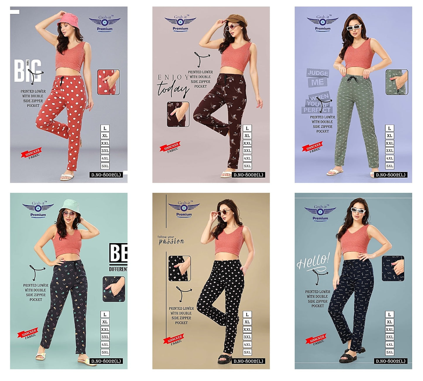 8002 L New Grab It Sinker Women Night Lower