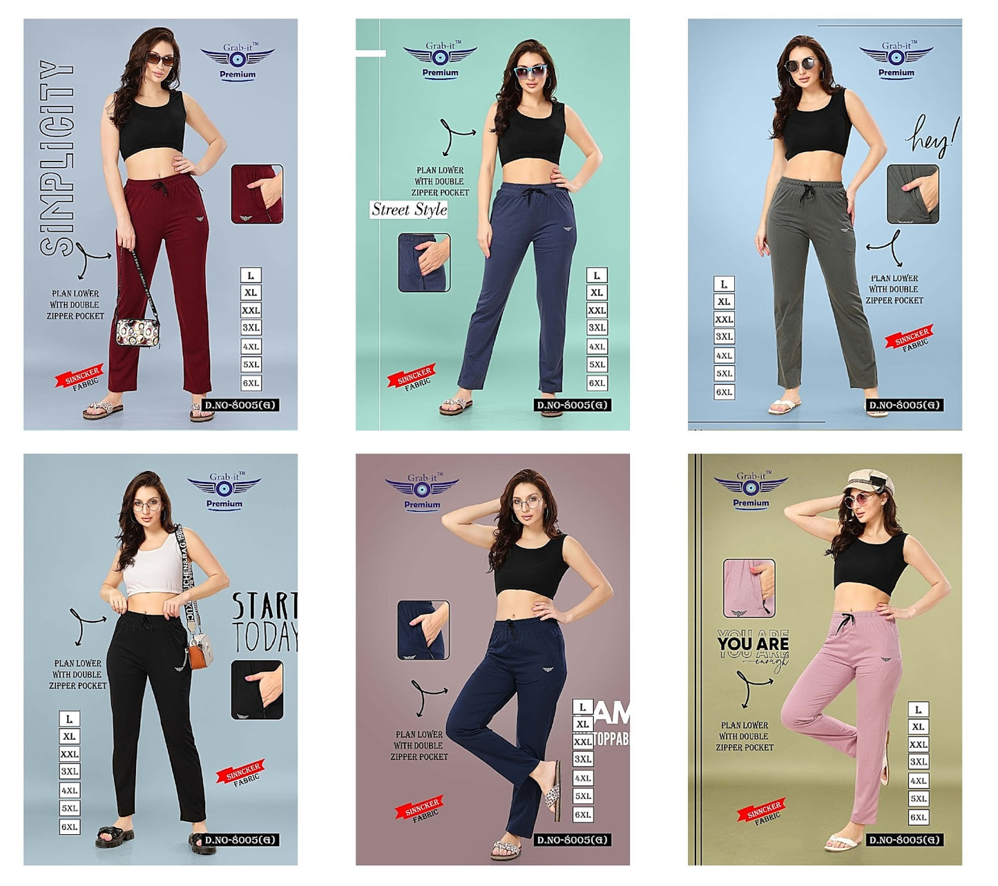 8005 G Grab It Sinker Women Track Pants