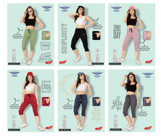 8007 C Grab It Sinker Womens Capri Exporter Gujarat