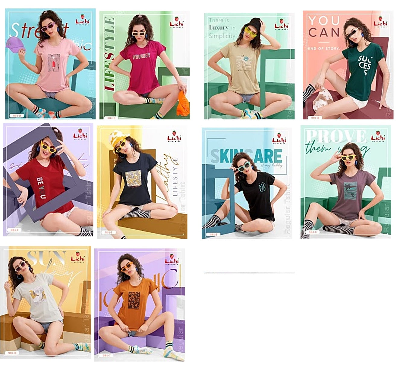 904 Lichi Hosiery Cotton Women Tshirt Supplier