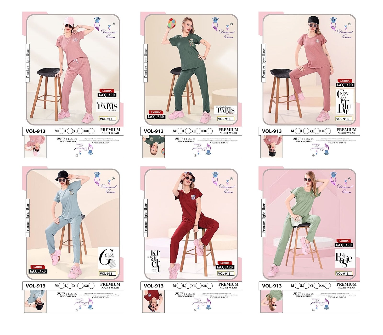 913 Diamond Queen Tencil Pyjama Night Suits Manufacturer Gujarat