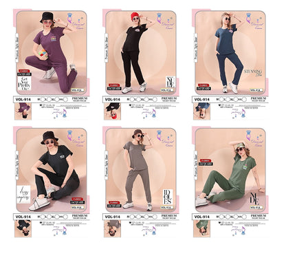 914 Diamond Queen Lining Pyjama Night Suits Supplier Gujarat