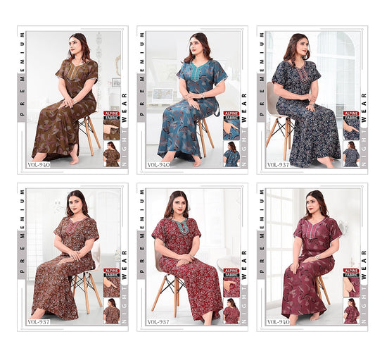 937-940 Diamond Queen Alpine Night Gowns Supplier Gujarat