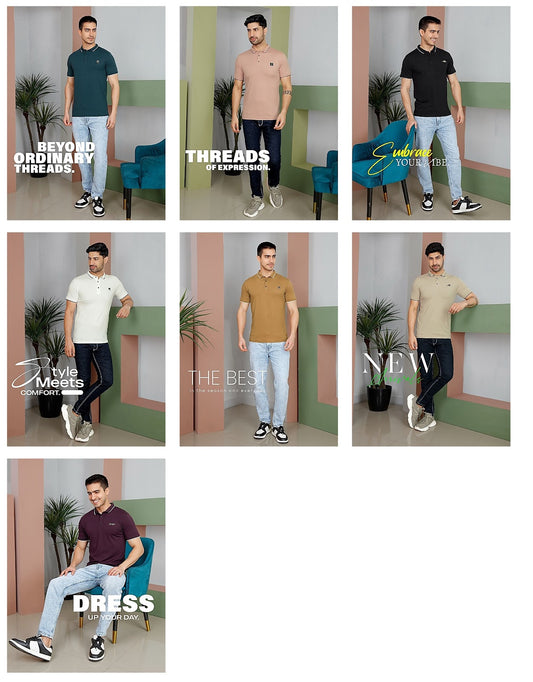 9386-9393 High Density Tencil Lycra Mens Tshirts