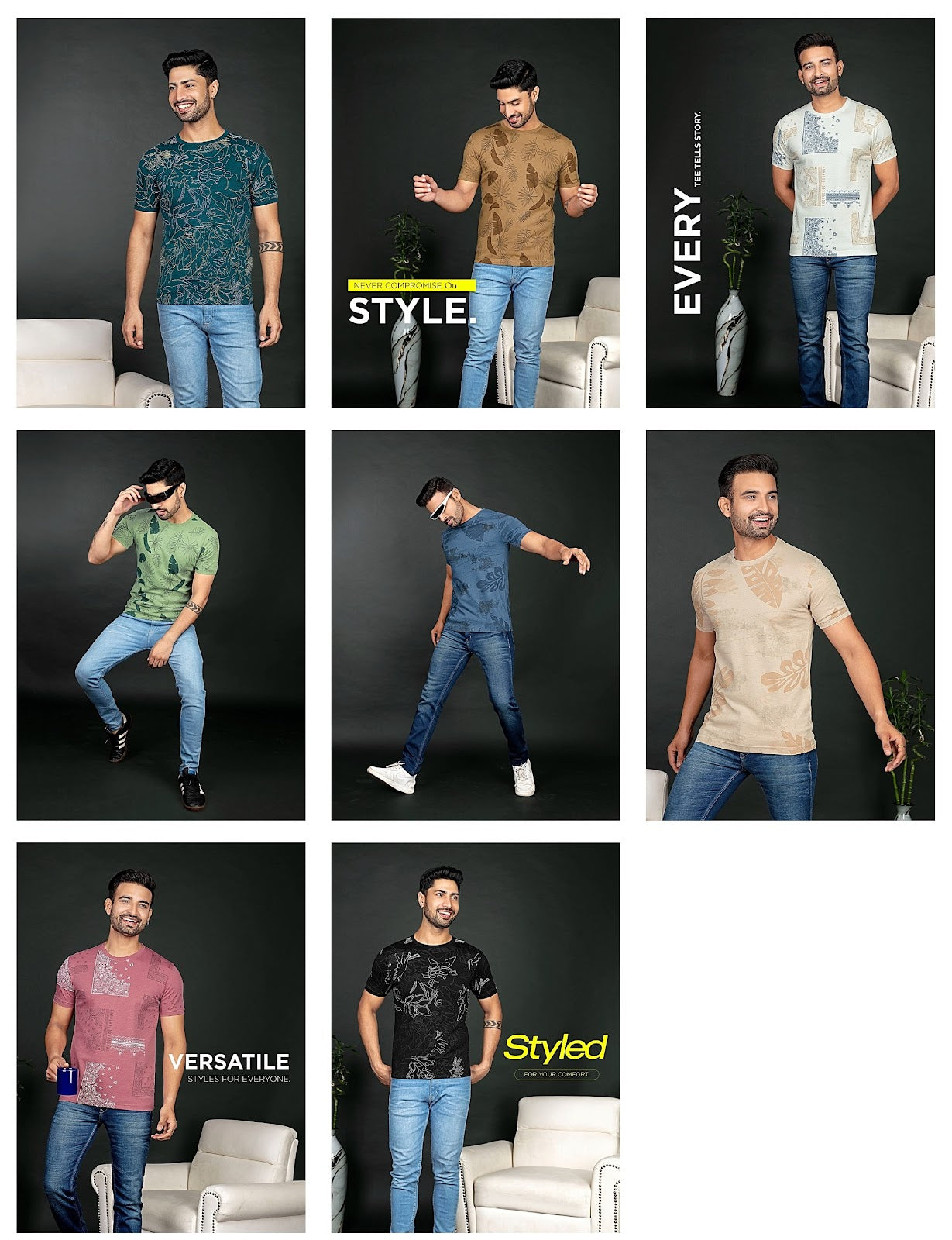 9418-9425 High Density Canvas Interlock Mens Tshirts