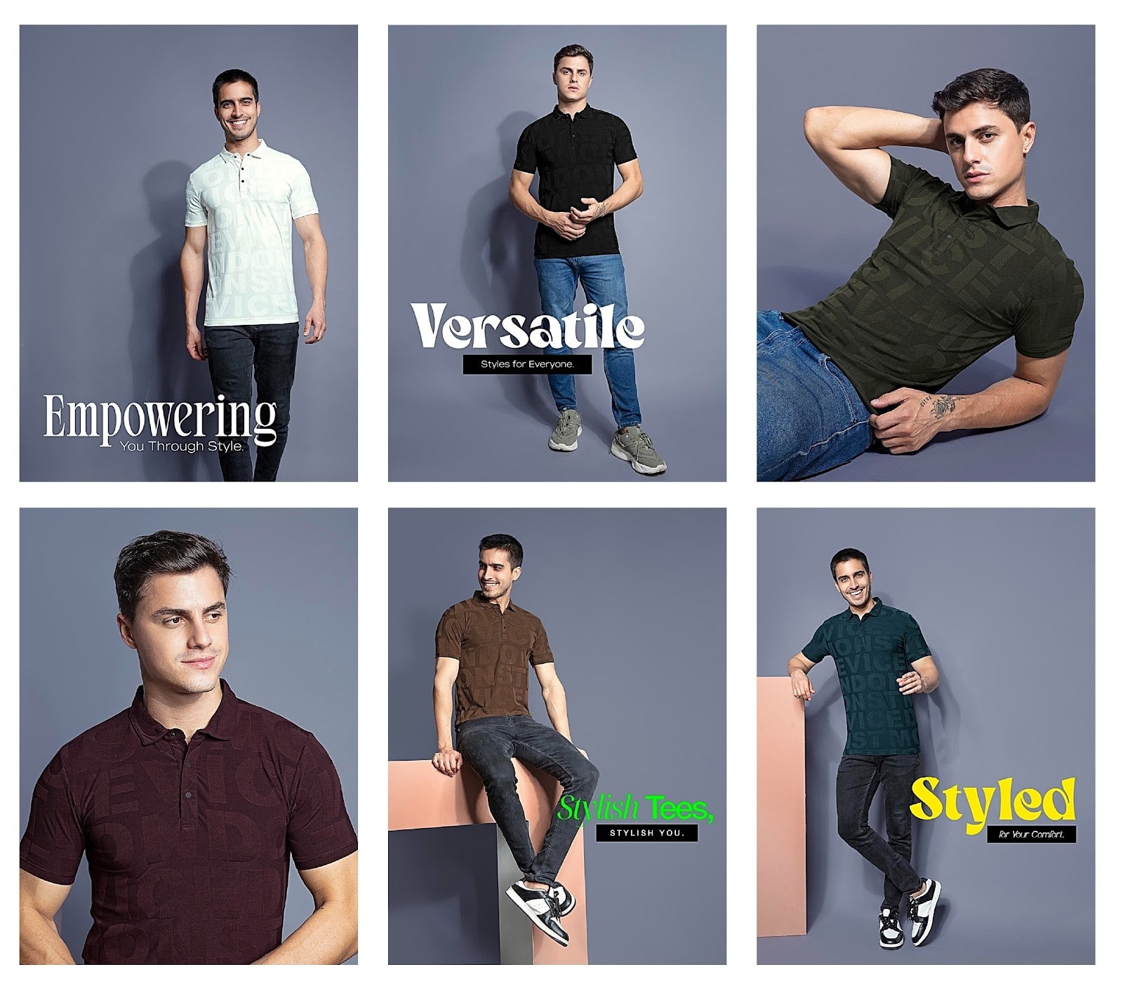 9538-9543 High Density Jacquard Mens Tshirts