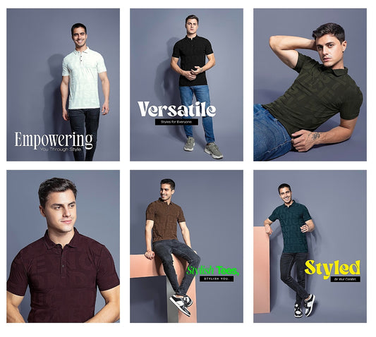 9538-9543 High Density Jacquard Mens Tshirts