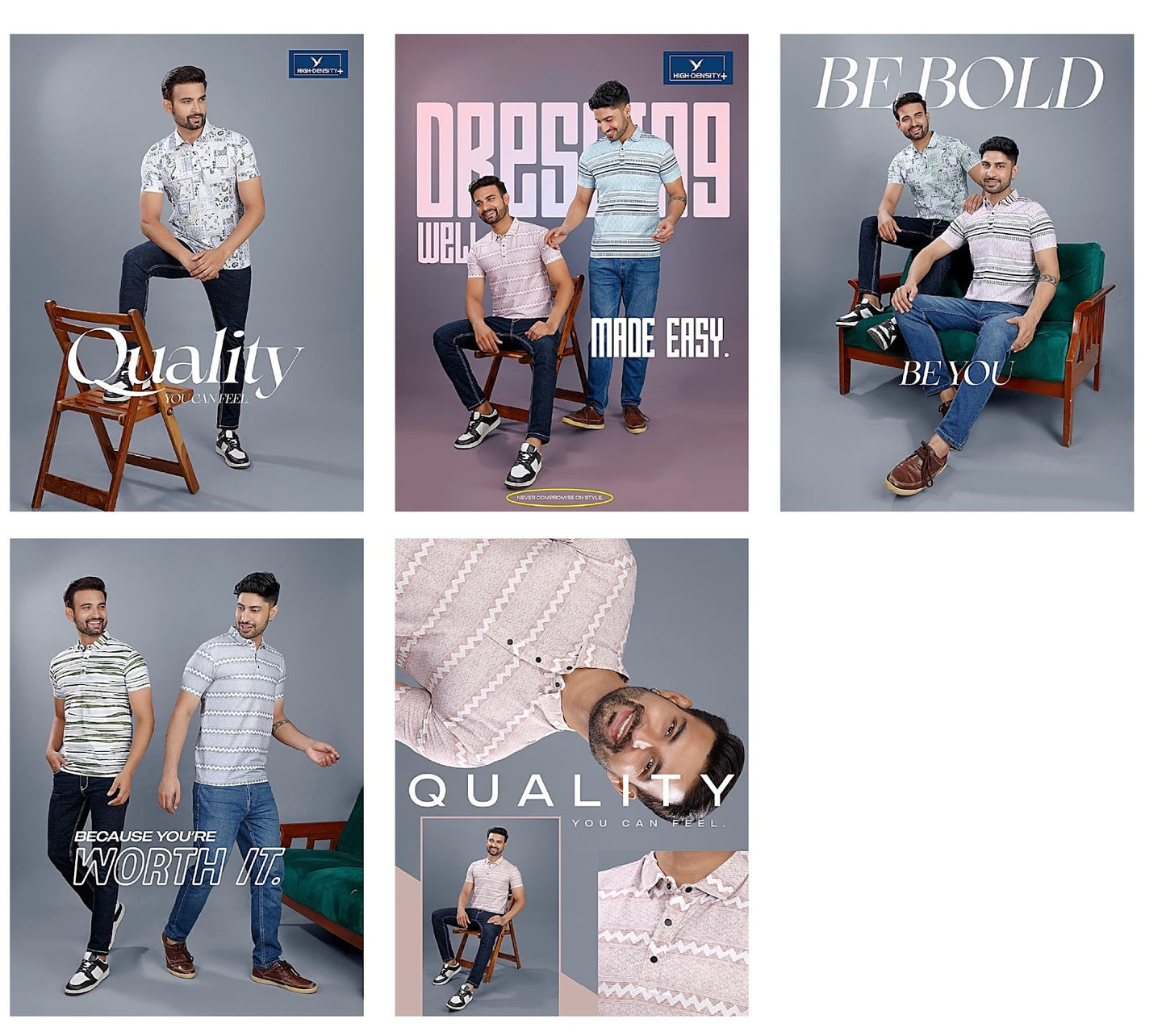 9649-9656 High Density Lycra Mens Tshirts
