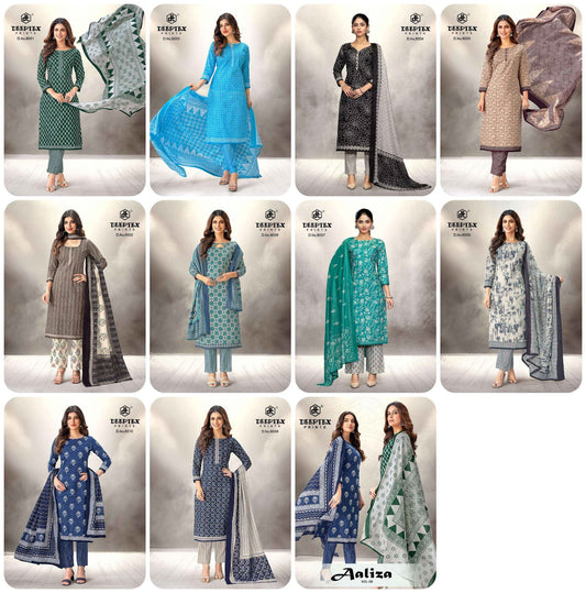 Aaliza Vol 8 Deeptex Prints Cotton Dress Material Wholesaler