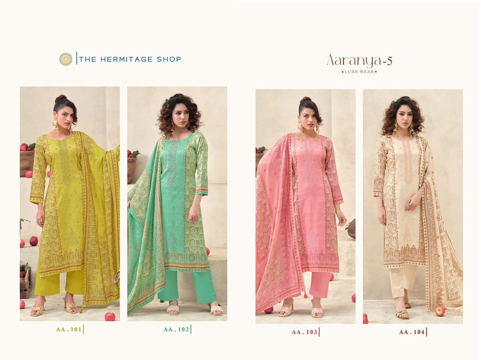 Aaranya Vol 5 The Hermitage Shop Giza Karachi Salwar Suits Wholesaler