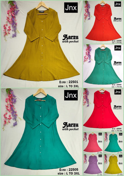 Aarzu Jnx Kurti With Pocket Exporter India