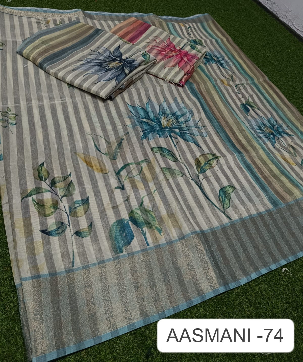 Aasmani 74 Kalpveli Soft Cotton Sarees