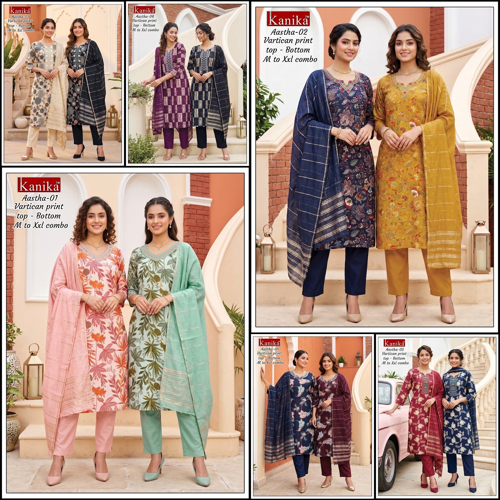 Aastha Knk Vertican Readymade Pant Style Suits Wholesale Rate