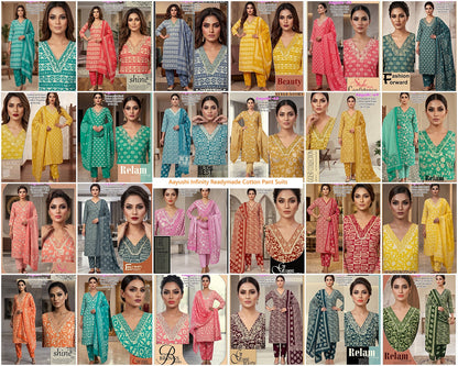 Aayushi Infinity Readymade Cotton Pant Suits Wholesale Rate