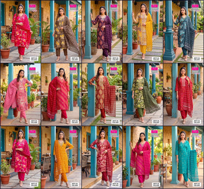Aditi Vol 4 Diya Trends Rayon Readymade Pant Style Suits Wholesaler Ahmedabad