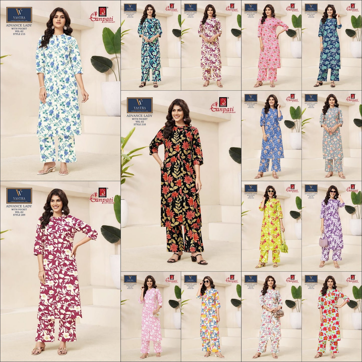 Advance Lady Vol 2 Vastra Ganpati Cotton Co Ord Set Wholesale Price