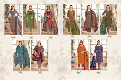 Ajrakha Balaji Cotton Readymade Pant Style Suits Wholesale Price