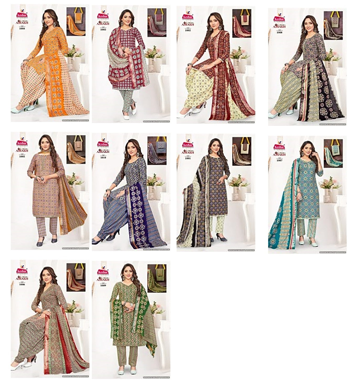 Ajrakh Vol 1 Keshar Cotton Dress Material Wholesale Rate