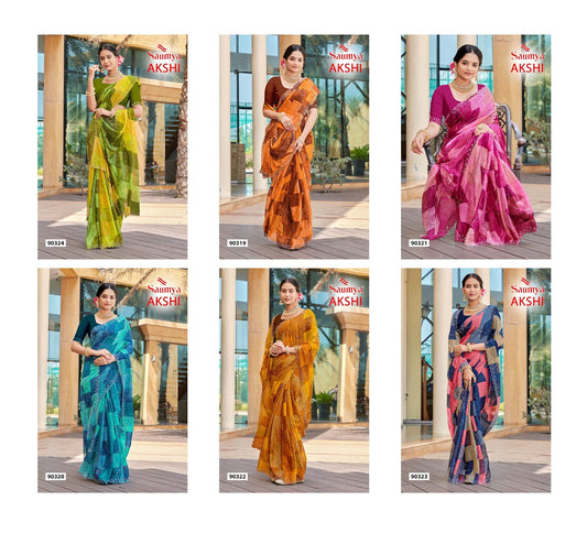 Akshi Saumya J Chiffon Sarees Manufacturer