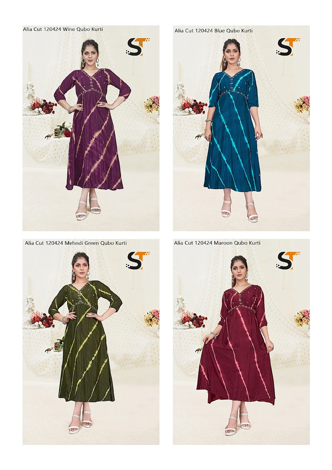 Alia Cut 120424 Qubo Chinon A-Line Kurti