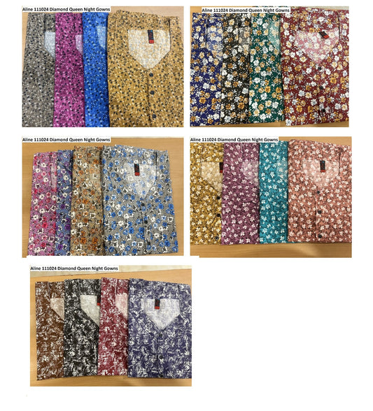 Aline 111024 Diamond Queen Dull Night Gowns Wholesaler Gujarat