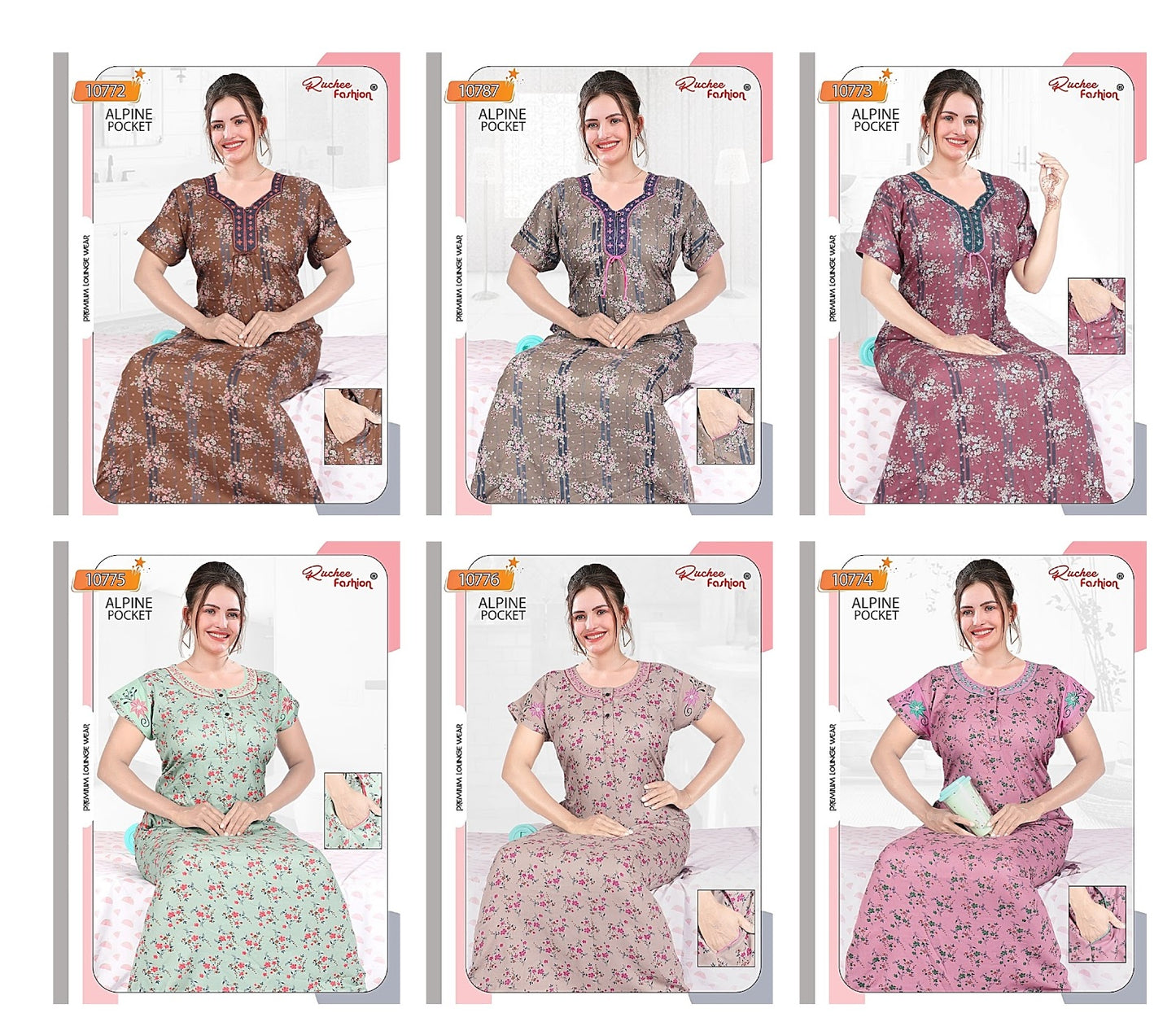 Alpine2408 Ruchee Fashion Night Gowns Manufacturer Ahmedabad