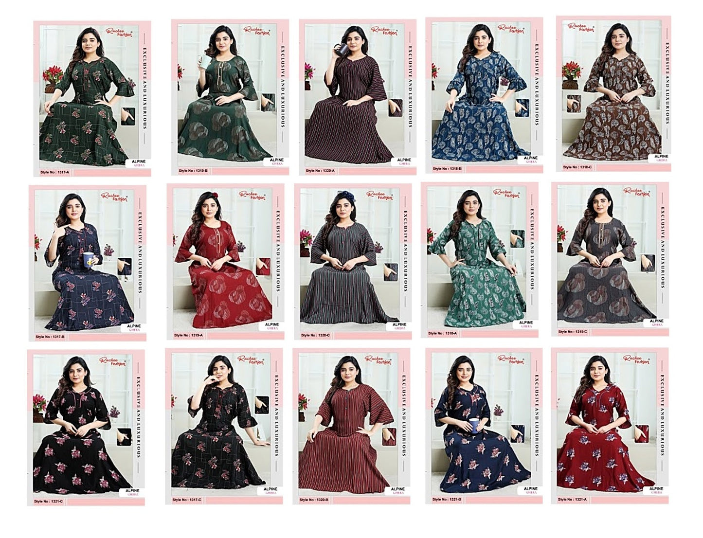 Alpine 0708 Ruchee Fashion Night Gowns Manufacturer