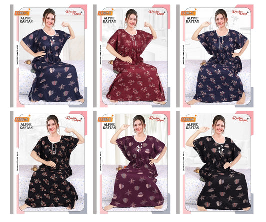 Alpine 081024 Ruchee Fashion Kaftan Nighty Exporter Gujarat