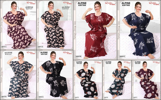 Alpine 0905 Ruchee Fashion Kaftan Nighty Supplier India