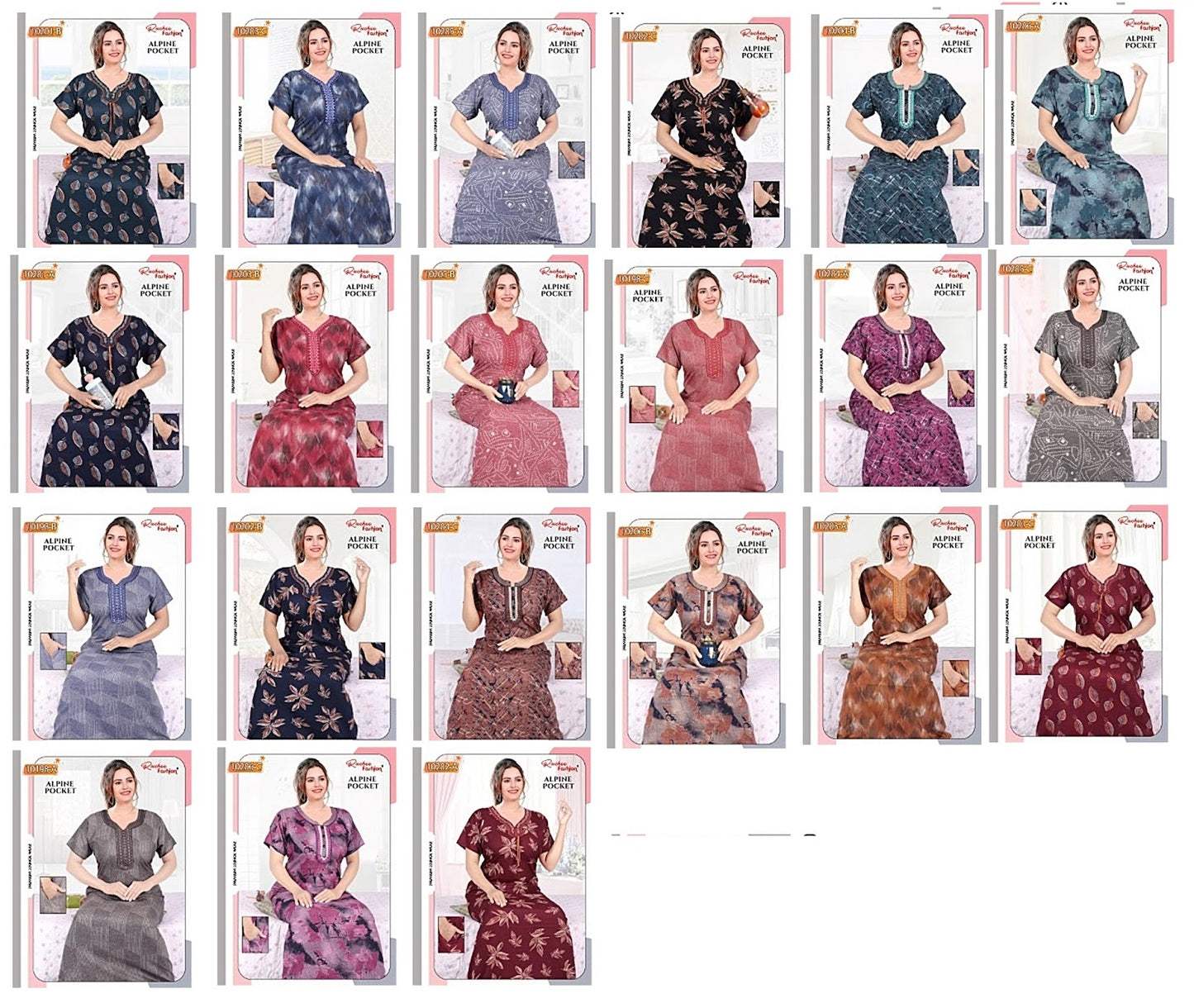 Alpine 0907 Ruchee Fashion Night Gowns Wholesaler India