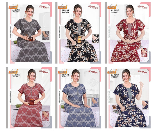 Alpine 1006 Ruchee Fashion Night Gowns Supplier India