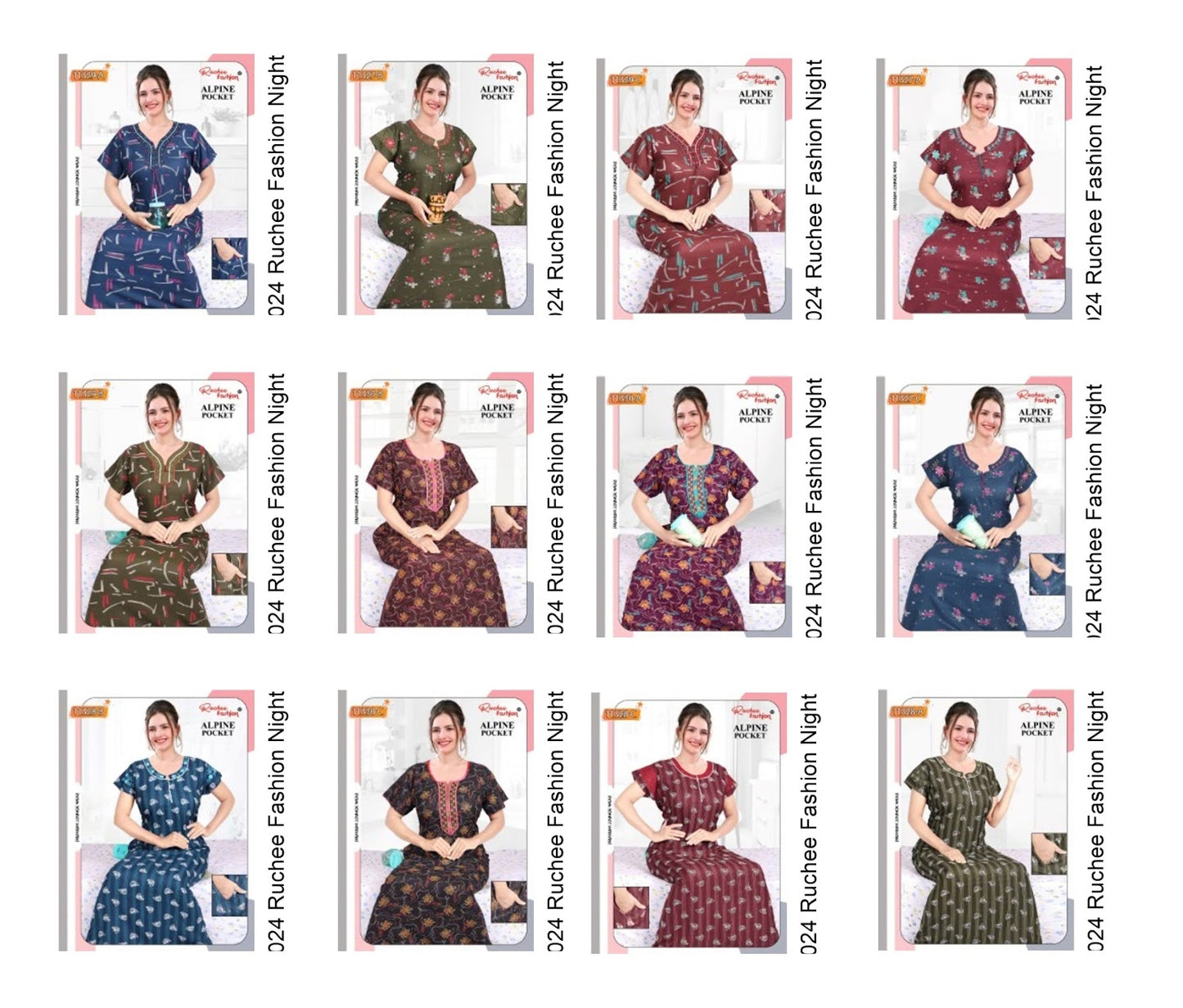 Alpine 111024 Ruchee Fashion Night Gowns Wholesaler Ahmedabad