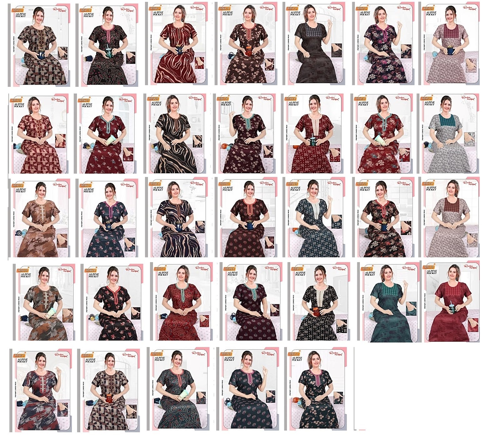 Alpine 1505 Ruchee Fashion Night Gowns Exporter