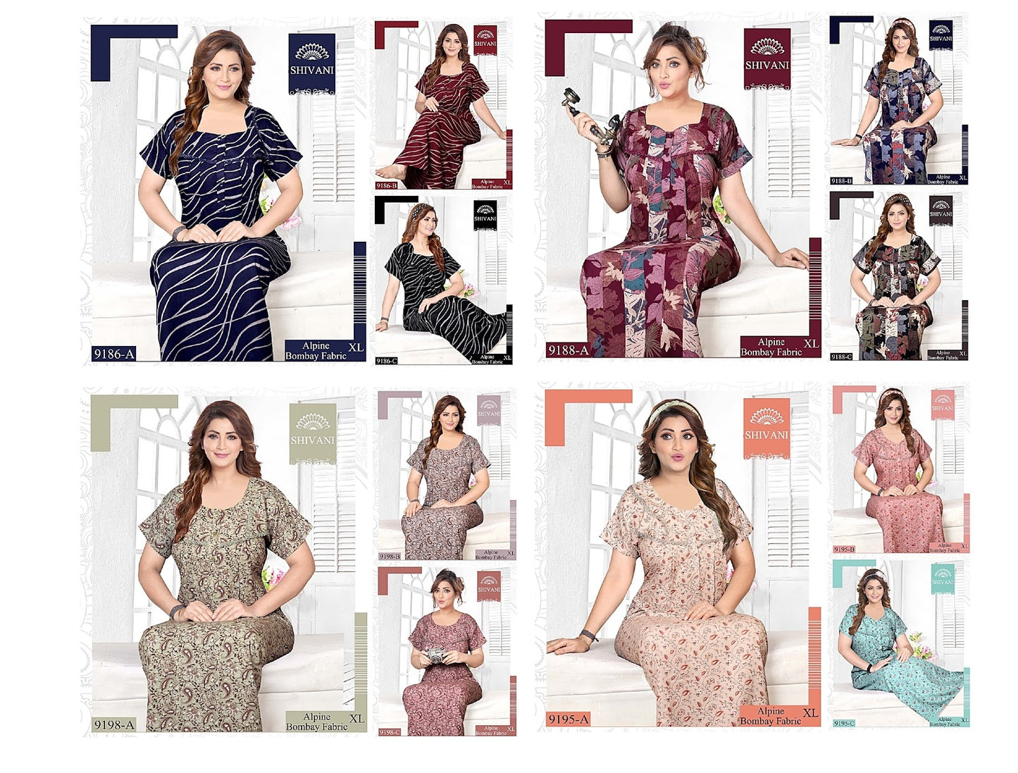 Alpine 24K Gpo 2024 Shivani Bombay Night Gowns Exporter Ahmedabad