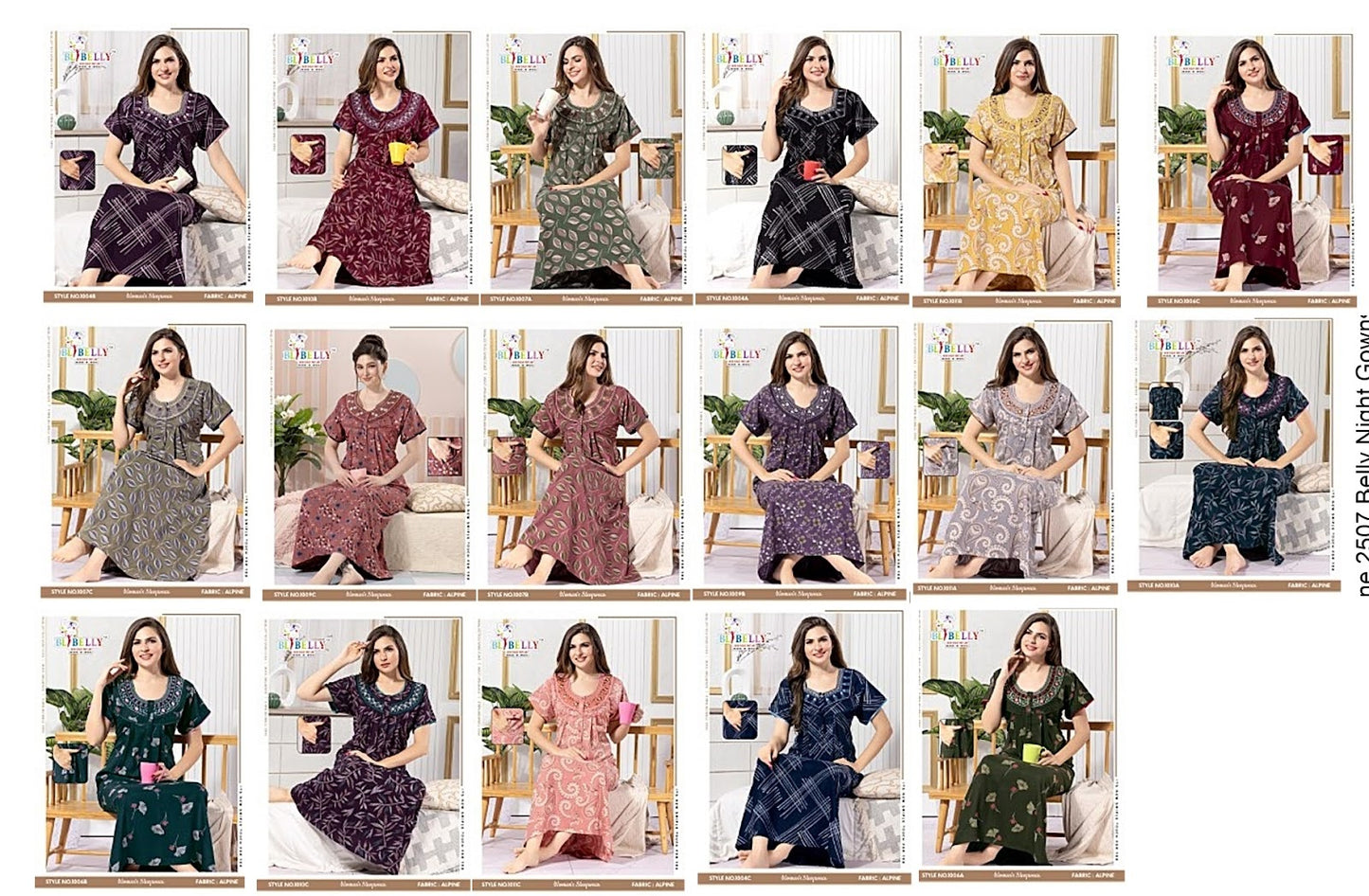 Alpine 2507 Belly Night Gowns Wholesaler India