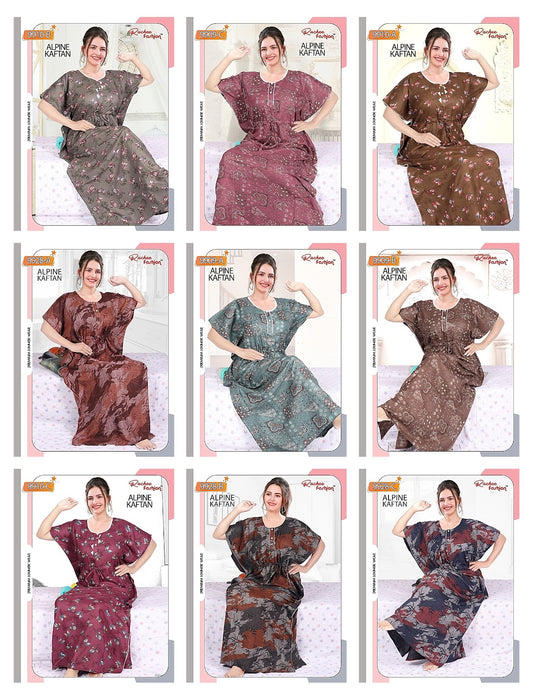 Alpine A130624 Ruchee Fashion Kaftan Nighty Exporter Gujarat