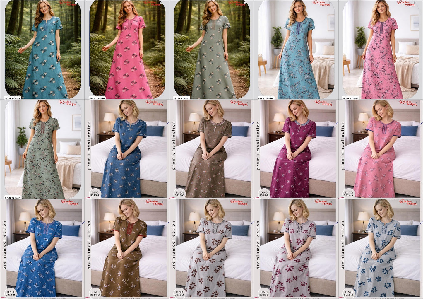 Alpine Aline 3103 Ruchee Fashion Night Gowns Supplier India