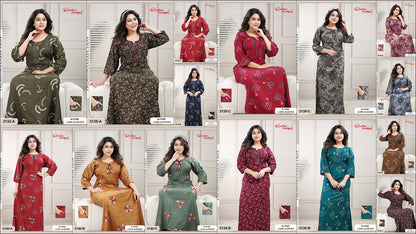 Alpine Long Sleeves 2402 Ruchee Fashion Night Gowns Manufacturer Ahmedabad