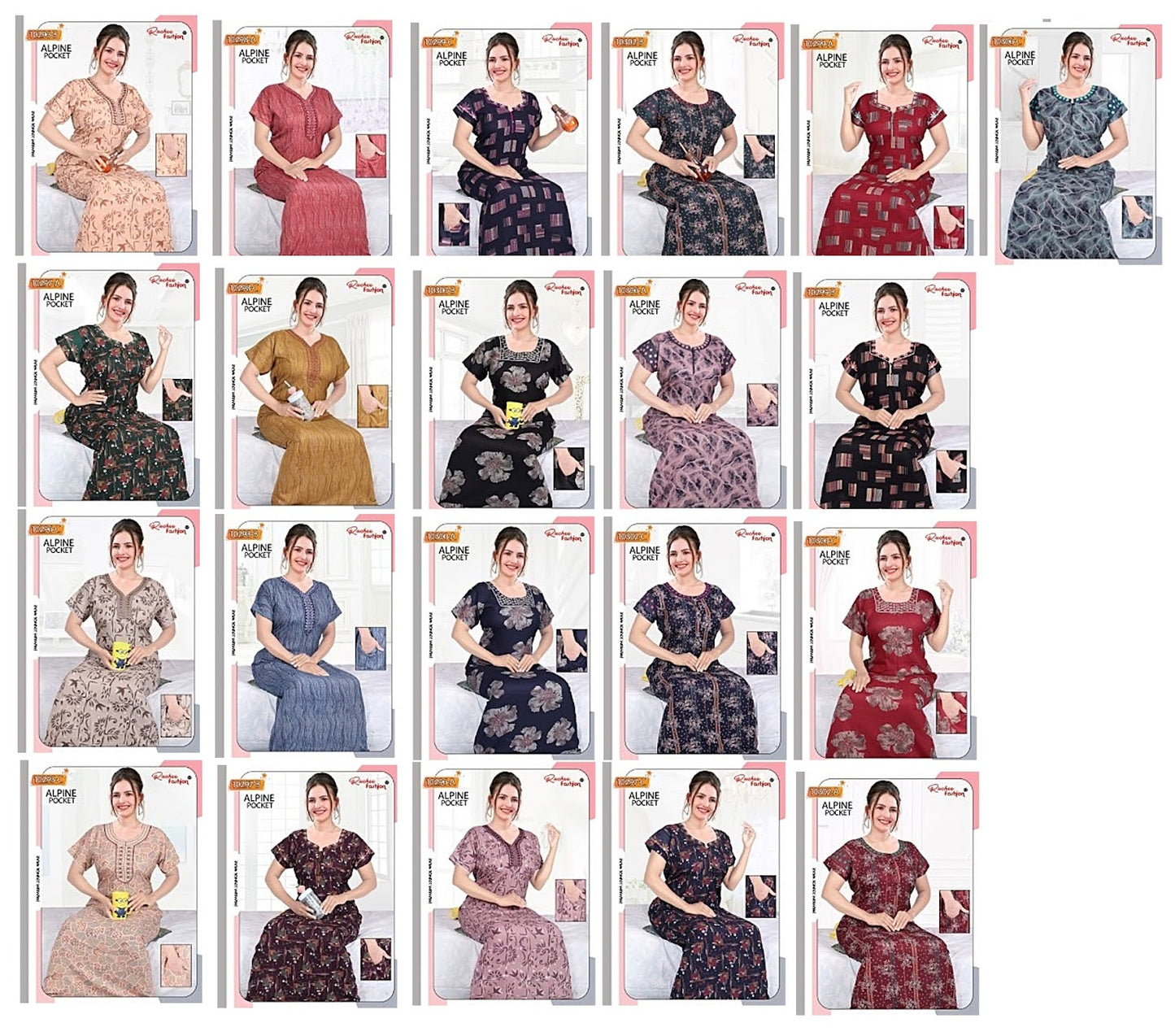 Alpine Pocket-1 Ruchee Fashion Night Gowns Wholesaler Ahmedabad