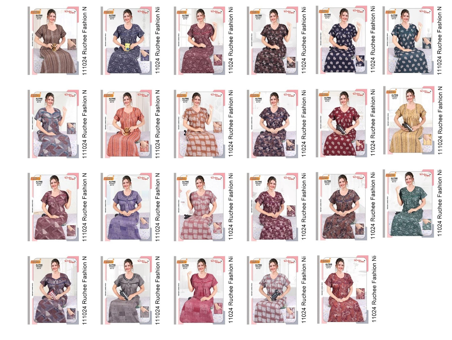 Alpine Pocket 111024 Ruchee Fashion Night Gowns Wholesale Price