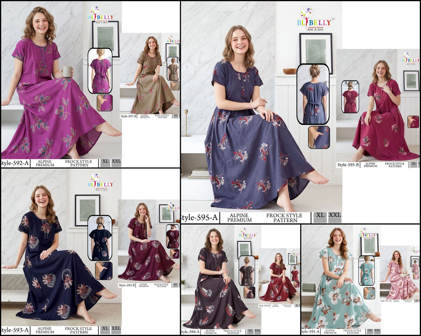 Alpine Premium 2908 Belly Night Gowns Exporter Gujarat