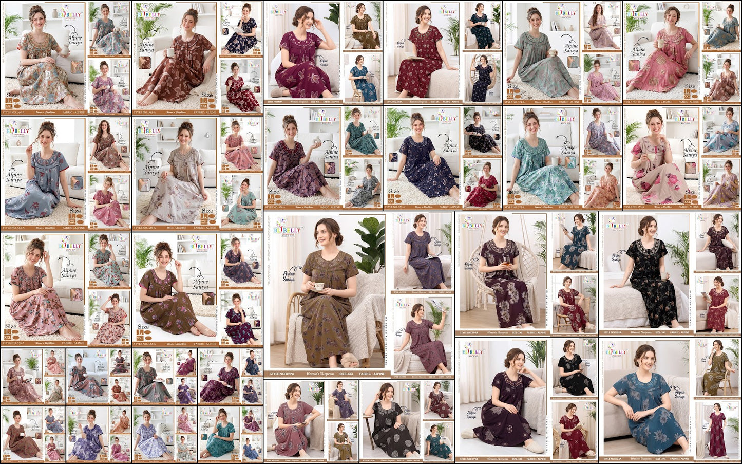Alpine Saniya Belly Night Gowns Wholesaler Ahmedabad