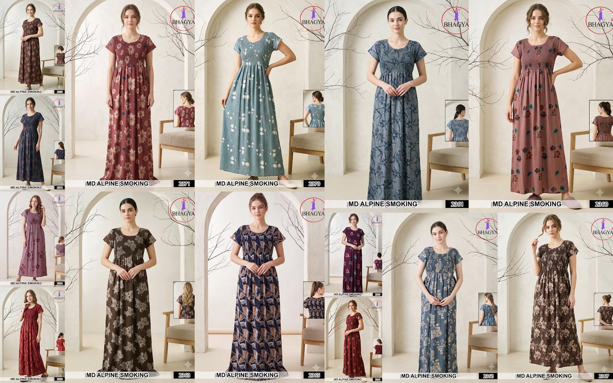 Alpine Smoking Bhagya Night Gowns Supplier