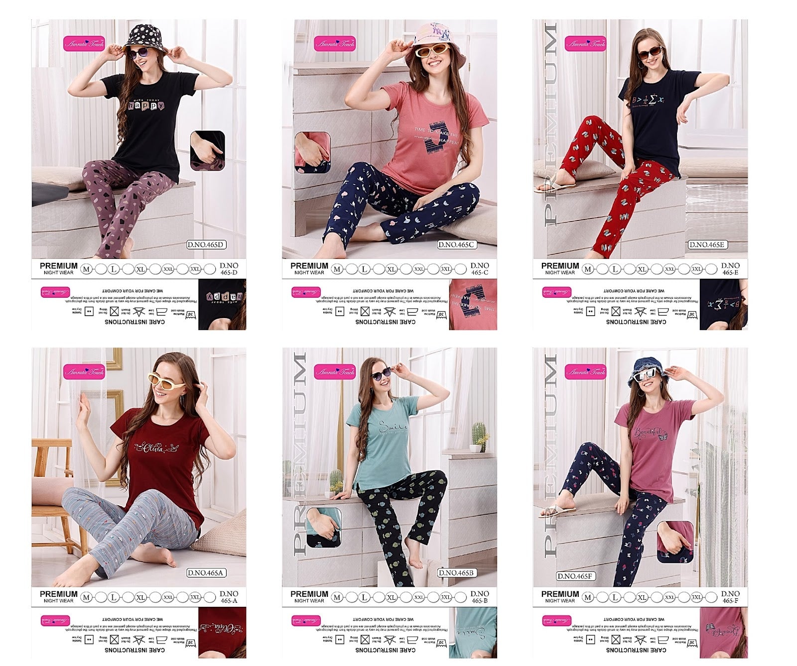 Amruta Touch 465 Kavyansika Hosiery Cotton Kurta Night Suits Wholesaler