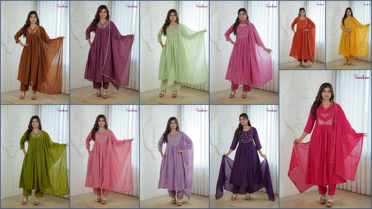 Anamika Series Dveeja Fashion Chanderi Readymade Anarkali Suits Exporter India