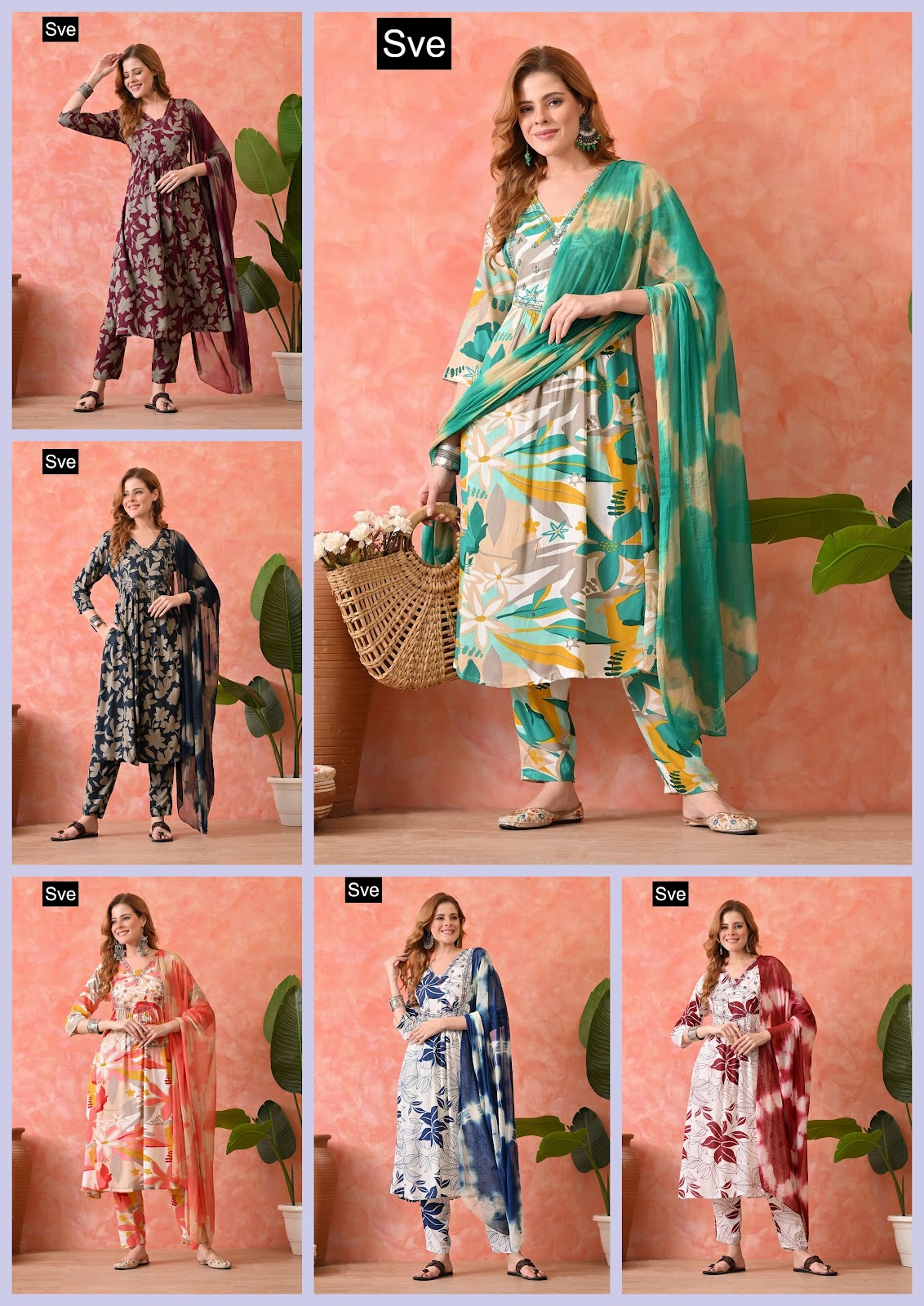 Anamika Sve Rayon Readymade Anarkali Suits Wholesaler